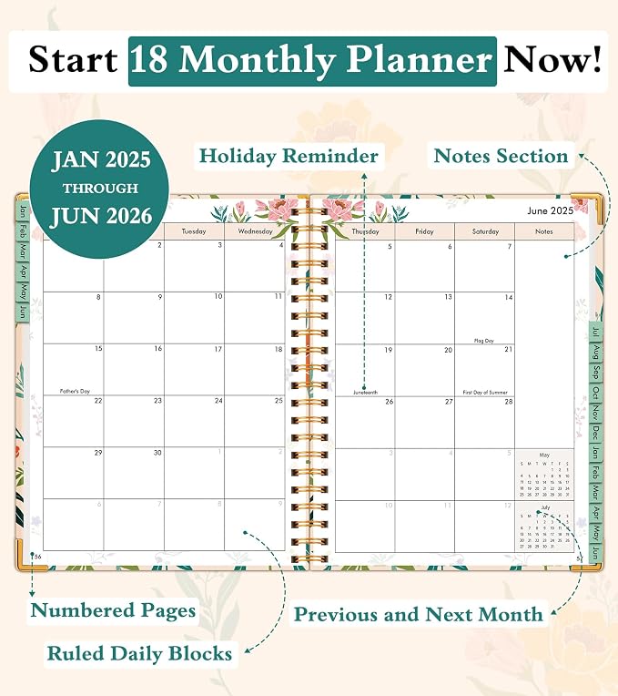 2026 Appointment Book, Hardcover Planner 12 Months Weekly and Monthly, 8.5"x11" - Image 3