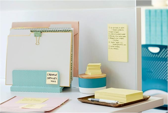 Post-it 100% Lined Recycled Super Sticky Notes, 4 x 6 in, 4 Pads | School - Image 12