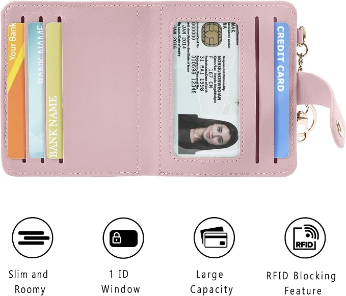 Airkit Small Wallet Women RFID, PU Leather Card Holder - Image 6
