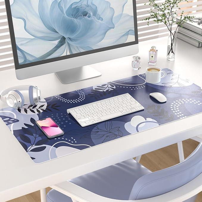 Colorful Star Large Mouse Pad, Botanical Desk Mat Office Supplies, Waterproof - Image 2