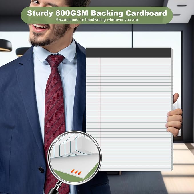6 Pack Legal Pads 8.5 x 11 College Ruled Notepads, 30 Sheets Per Note Pad - Image 3