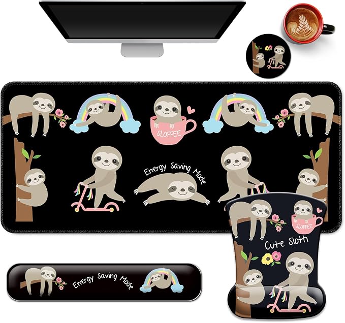 Desk Mat Set + Keyboard and Mouse Pad by VINEBURY