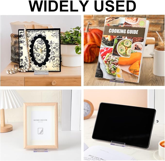 12 Pack Acrylic Book Stand for Display Adjustable Clear Display Holder Easel - Image 7