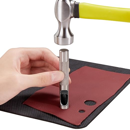 Spurtar 12 PCS Steel Hollow Leather Punch Set 1/8''-3/4'' Heavy Duty Round Hole - Image 2