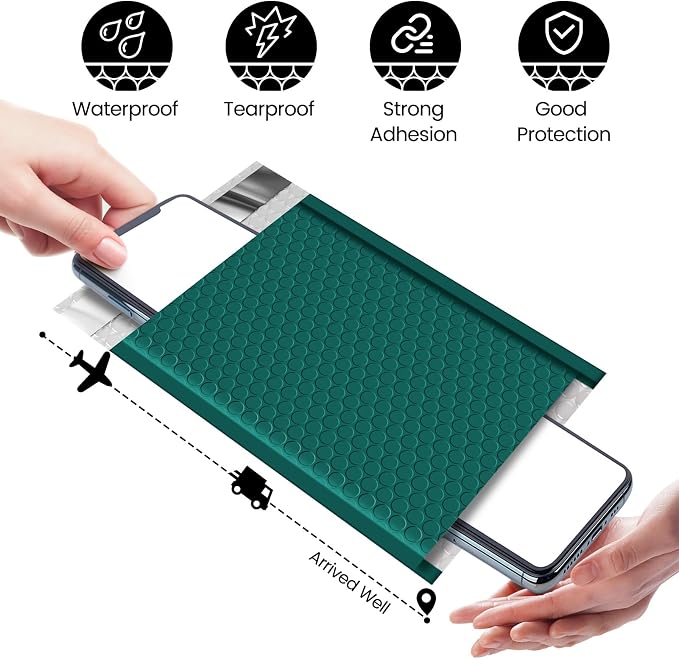 Fuxury Bubble Mailer 6x10 Inch 600 Pack Forest Green Bubble Mailers Bulk Thick - Image 7