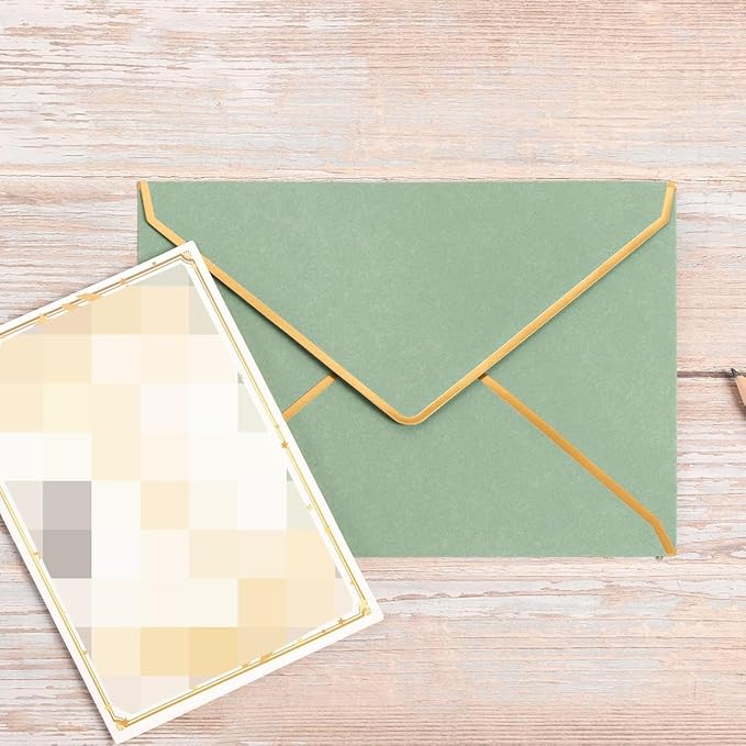 50 Pack A7 Envelopes Sage Green 5 x 7 - Image 7