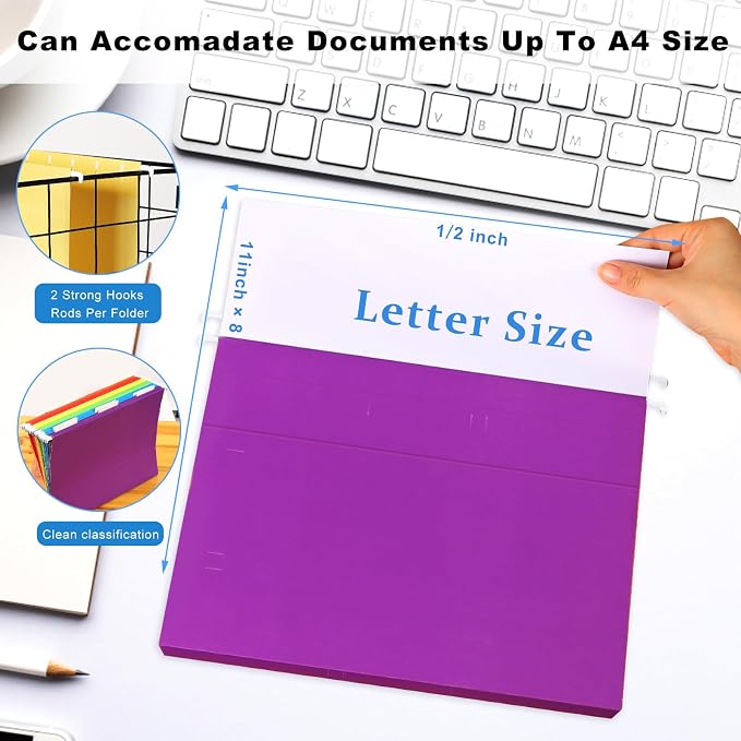 30 Pack Hanging File Folders, Letter Size - Image 4