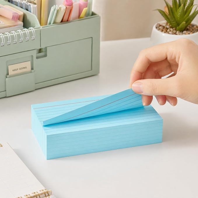 Colored Index Cards 3x5, 200 Pack, 180gsm Heavy Ruled Index Cards, Flash Cards - Image 5