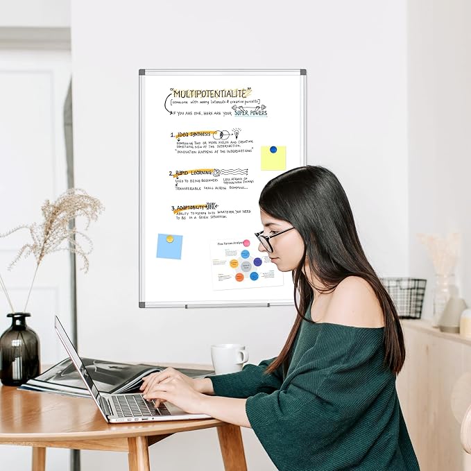 WALGLASS 4 Pack White Board, Hanging Mounted Whiteboard, Horizontal or Vertical - Image 6
