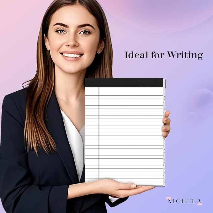 Nichela 3 Pack Legal Pads 8.5 x 11 White Note Pads 8.5 x 11 Notepad Micro - Image 5