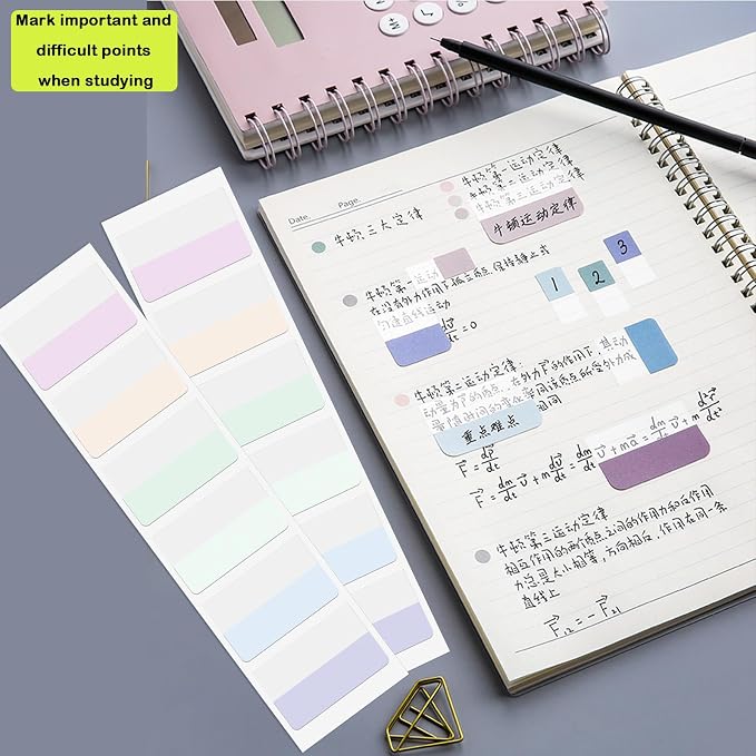 Imeepa 240 PCS Sticky Index Tabs, 12 Colors Page Markers | Writable & - Image 4