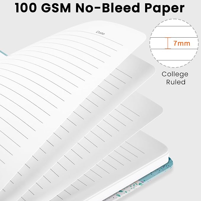 CICPAP Lined Spiral Journal Notebook, A5 College Ruled Notebook - Image 3