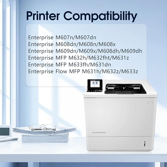 37A Black Toner Cartridges Replacement Compatible for 37A CF237A M607 M608 Toner Enterprise M607n M607dn M608n M608dn M608x M609 MFP M631 M632 M633 Printer (2 Black)-DeskLoop Office