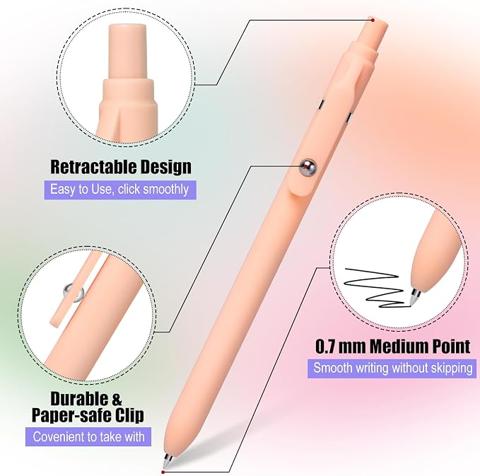 Fenmay Gel Pens, Smooth Writing, Retractable Cute Aesthetic Pens - Image 7