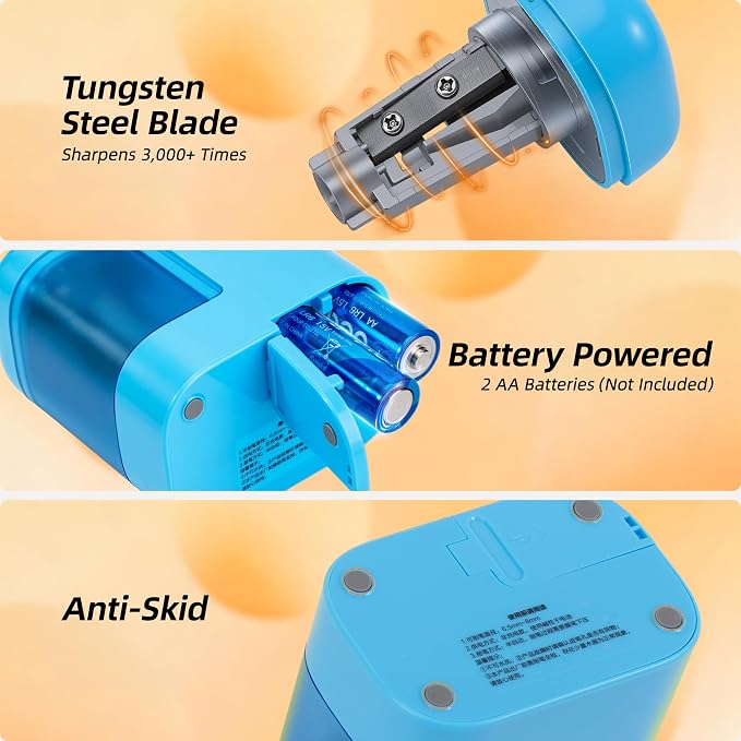 deli Electric Pencil Sharpener, Portable Pencil Sharpener - Image 4