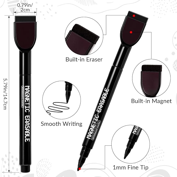 12 Pcs Dry Erase Markers, 1 mm Fine Tip Dry Erase Marker - Image 2