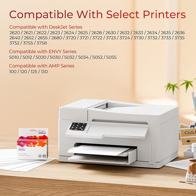 65XL Ink Cartridge Black/Color Combo Pack Replacement for HP 65XL High Yield Works with HP DeskJet 3752 3755 3700 3772 2655 2652 2622 Envy 5010 5012 5055 5052 AMP 100 Printer,Black, Tri-Color, 2-Pack-DeskLoop Office