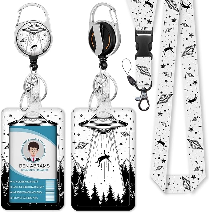 Piefly Lanyards for Id Badges, Badge Holder by Piefly