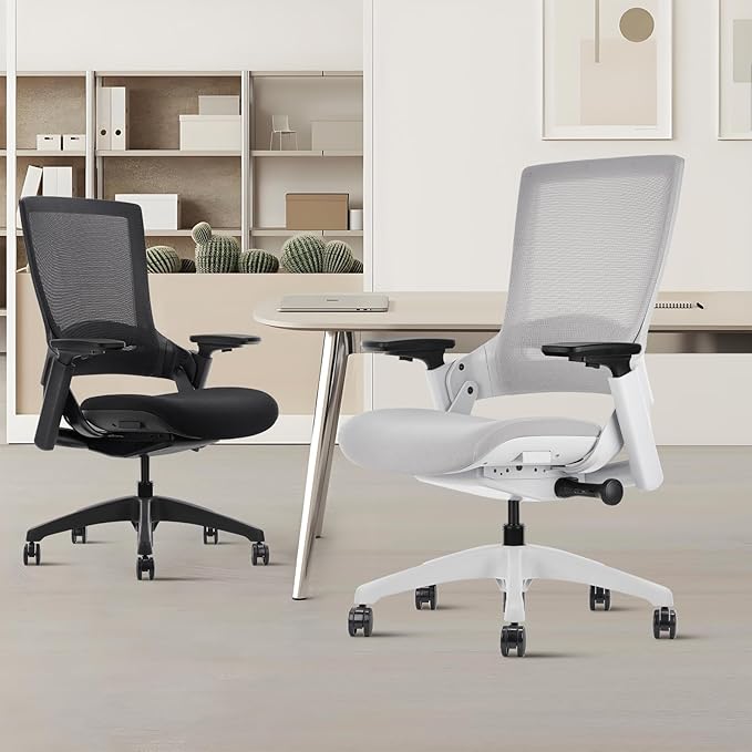 CLATINA Office Chair Swivel Executive Chair, Adjustable Ergonomic Computer Chair with 3D Armrest and Lumbar Support, Mesh Backrest Task Chair for Home Office Conference Room Studio, 2 Pack-DeskLoop Office
