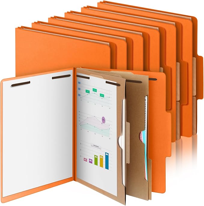 Skyygemm 12 Pcs Classification Folders Letter Size, 2 Pocket Dividers by Skyygemm