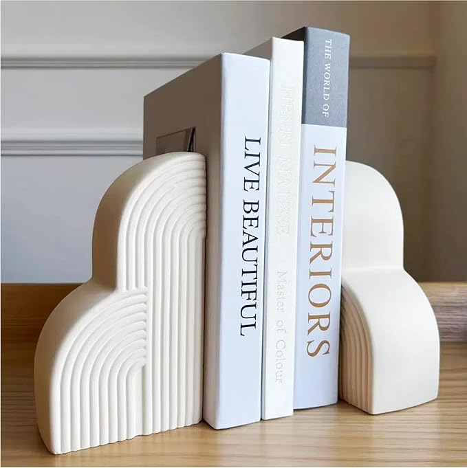 Bookends Decorative for Heavy Books by JolieJulieHome