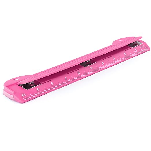 3 Hole Punch Pink, Portable Hole Puncher by Enday