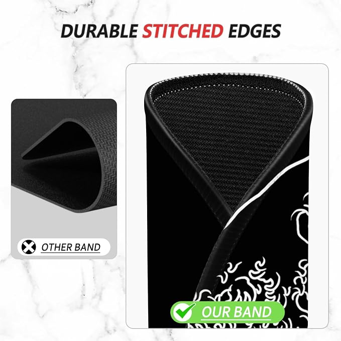 ITNRSIIET Mouse Pad Non-Slip Rubber Base Smooth Surface Stitched Edges - Image 5
