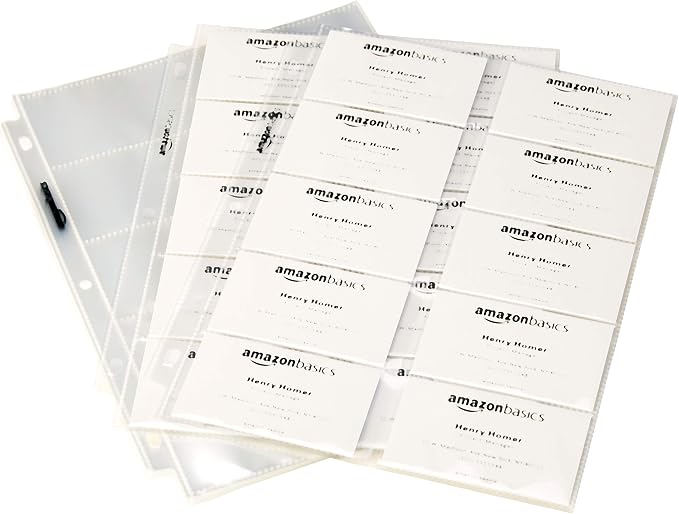 Amazon Basics Plastic Business Card Organizer Sleeves - Image 3