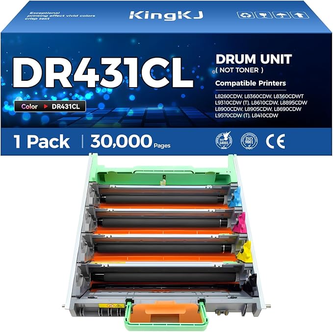 DR431CL Drum Unit High Yield Replacement for Brother DR-431CL Imaging Drum for MFC-L8900CDW MFC-L8690CDW HL-L8360CDW HL-L8260CDW MFC-L8610CDW MFC-L8905CDW MFC-L9570CDW HL-L8360CDWT Printer All-in-One-DeskLoop Office