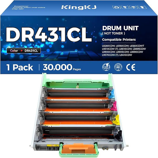 DR431CL Drum Unit High Yield Replacement for Brother DR-431CL Imaging Drum for MFC-L8900CDW MFC-L8690CDW HL-L8360CDW HL-L8260CDW MFC-L8610CDW MFC-L8905CDW MFC-L9570CDW HL-L8360CDWT Printer All-in-One-DeskLoop Office
