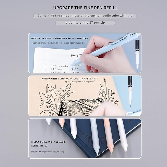6pcs Gel Pen set, Retractable Cute Pens - Image 5