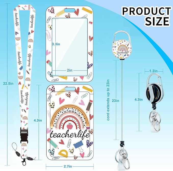 BILLTEFUL Badge Lanyard and ID Badge Holder, Retractable Badge Reels - Image 2