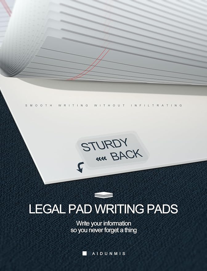 24 Pack Small Legal Pads 5x8 White Note Pads 5x8 College Ruled Paper Tablets - Image 5