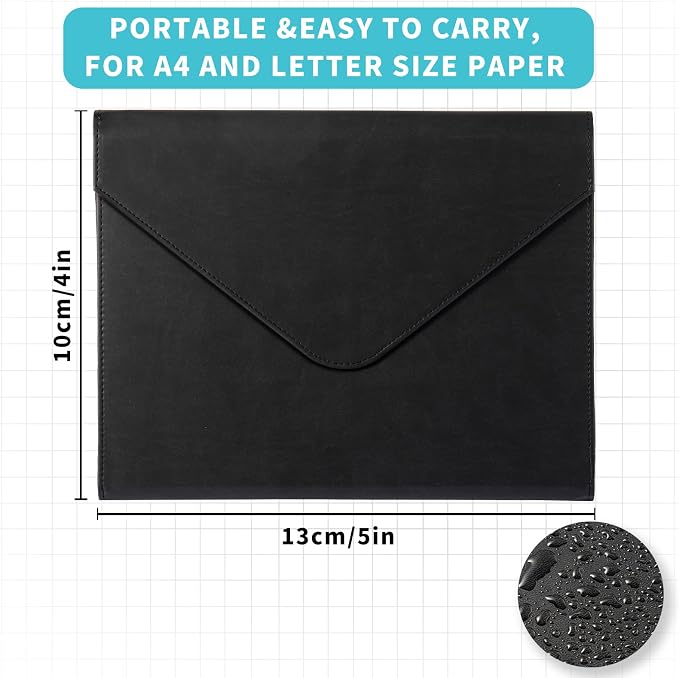 Heture PU Leather Heavy-Duty Expanding File Folder, A5/US Letter Size Document - Image 2