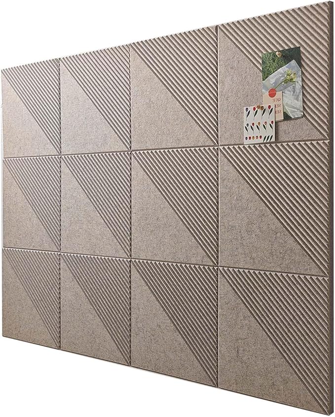 Large Cork Board for Walls 48"x 36", 12 Pack Felt Wall Tiles with Safe Removable Adhesive Tabs, Cork Board for Office,Pinboard Bulletin Board (Deep Camel, 48" x 36" 12 Pack)-DeskLoop Office