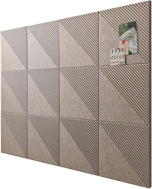 Large Cork Board for Walls 48"x 36", 12 Pack Felt Wall Tiles with Safe Removable Adhesive Tabs, Cork Board for Office,Pinboard Bulletin Board (Deep Camel, 48" x 36" 12 Pack)-DeskLoop Office
