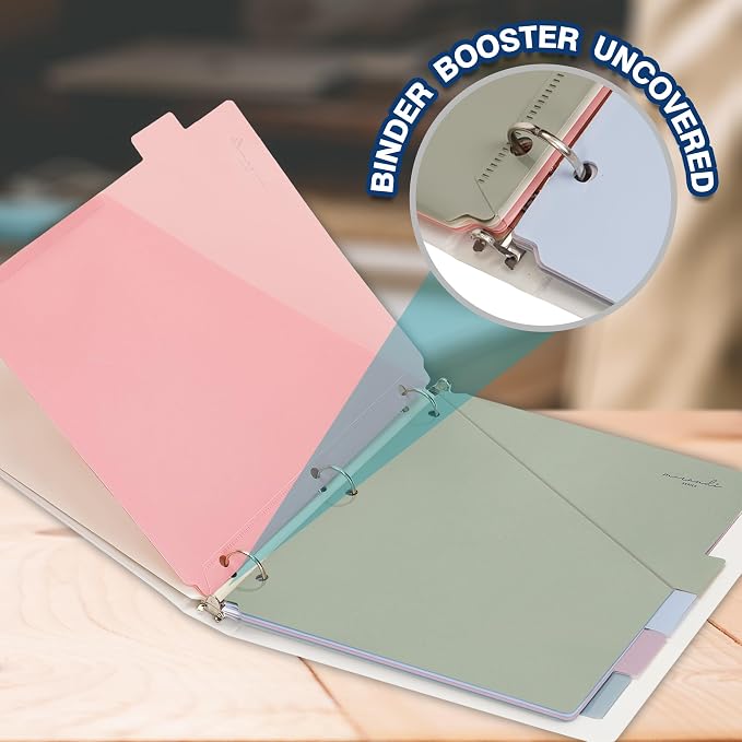 H4D 6-Tab Plastic Binder Dividers, 2 Pockets, Pastel Colors, 2 Sets | Made of - Image 4