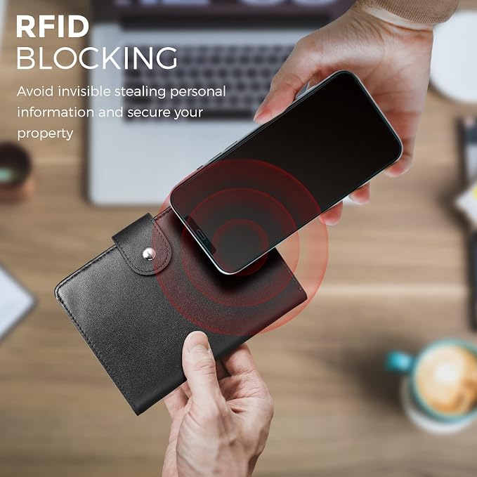 Polare Luxury RFID Blocking Leather Passport Holder Travel Wallet - Image 3