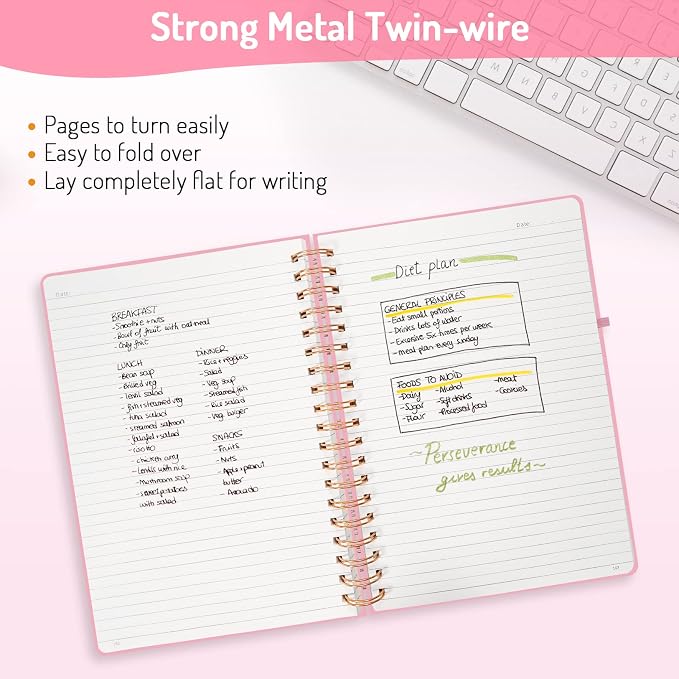 Forvencer A4 Lined Spiral Journal Notebook - Image 5