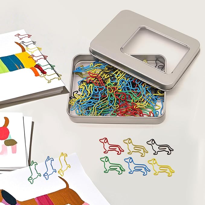 50 Pcs Dachshund Dog Paper Clips – Dachshund Office Supplies, Desk Accessories - Image 3