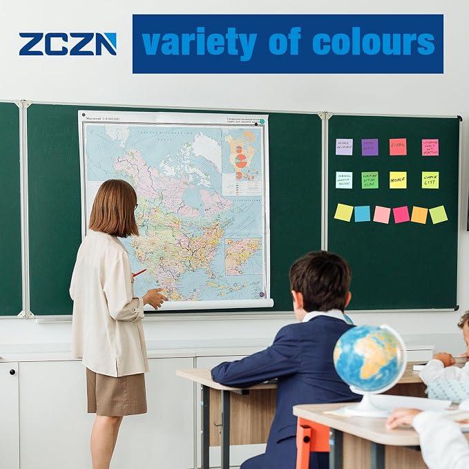 ZCZN 400 Sheets Pop-up Sticky Notes, 3 x 3 Inches, 4 Pads Bright Color - Image 5