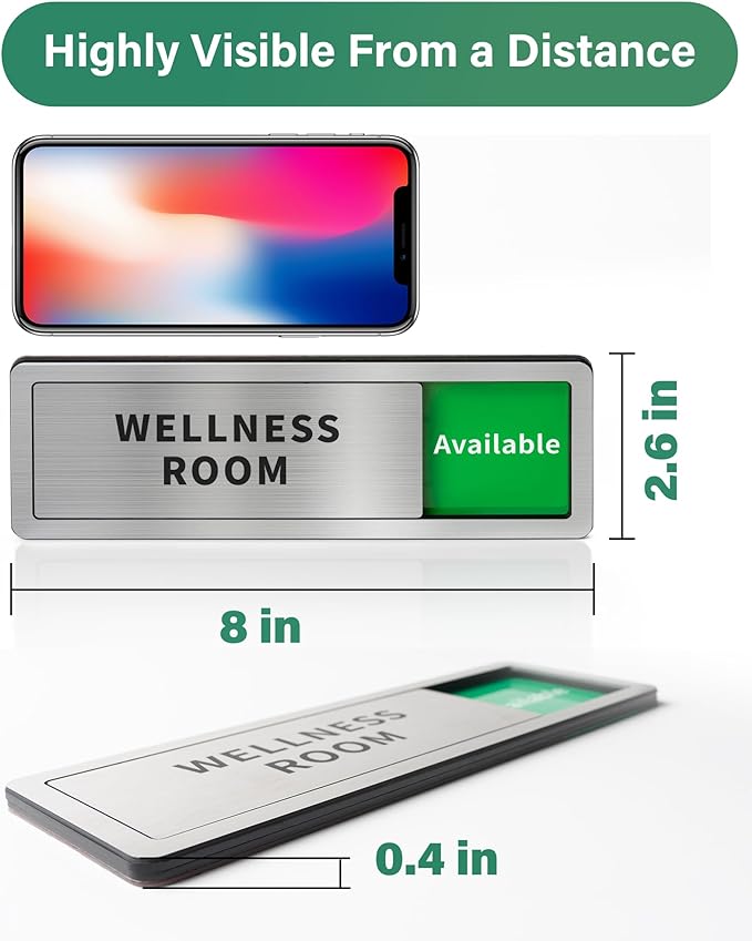 Conference Room Office Door Signs Do Not Disturb, In Use/Available Slider Sign - Image 3