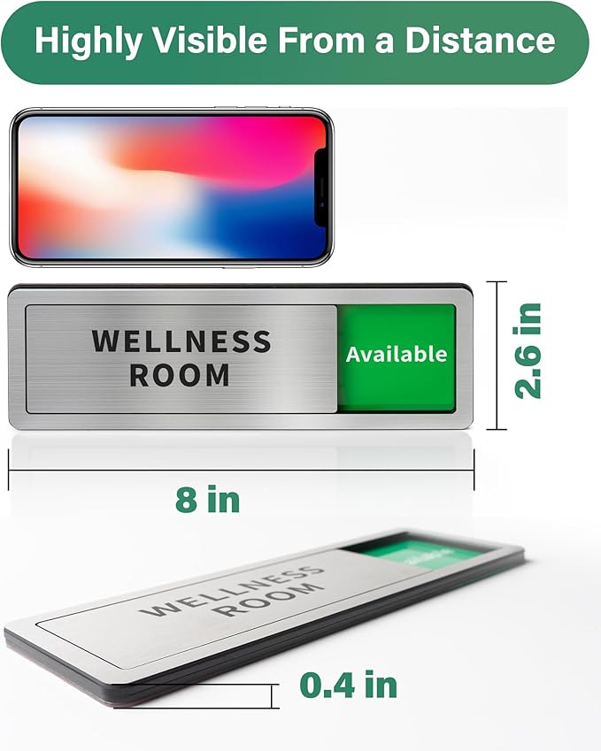 Bathroom Sliding Door Signs, Restroom Signs - Image 2