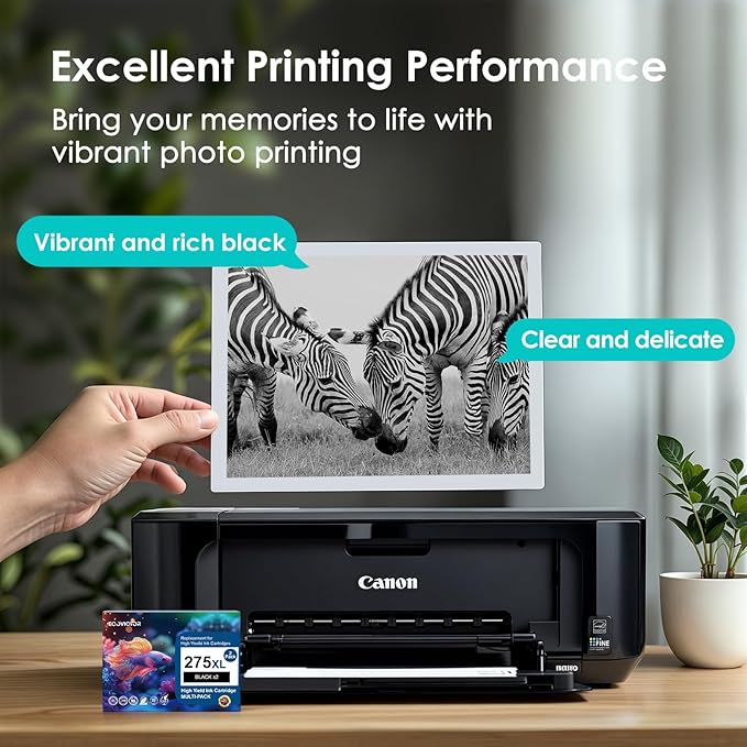 EcoVictor Remanufactured PG-275 Black Ink Cartridge Replacement for Canon 275XL PG275 Cannon PG-275XL PG275XL Black 2 Pack Ink for PIXMA TR4720 TR4700 TR4722 TS3522 TS3722 TS3500 TS3520 TS3700 Printer-DeskLoop Office