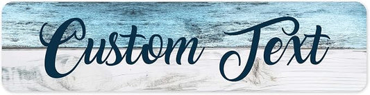 Custom Sign, Custom Street Sign, 11 Font Colors, 13 Font Styles, 4 Hole Options by MySignCenter