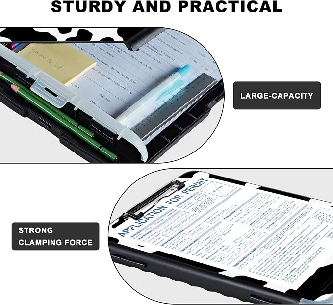 Clipboard with Storage, Storage Clipboard with Pen Holder, Heavy Duty Plastic - Image 3