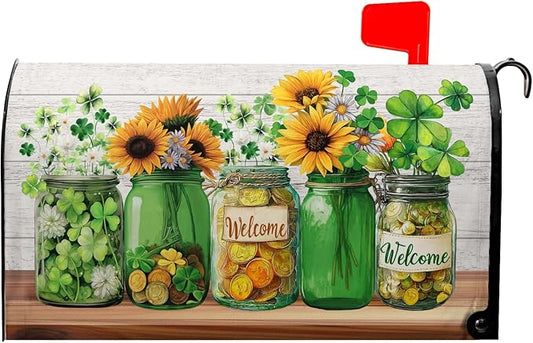 St Patricks Day Mailbox Covers Magnetic Standard Size St Patrick's Day Mailbox by farg