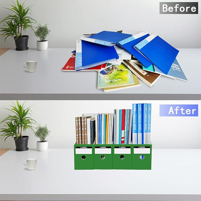 Limitliho Cardboard Magazine Holder, Sturdy Book Bins - Image 5