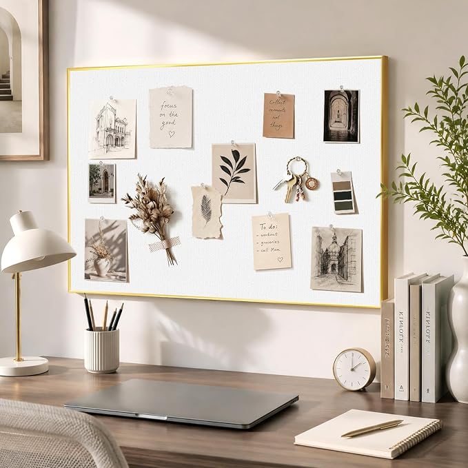 Fabric Bulletin Board, Upgraded Canvas Surface, Wall Mounted, - Image 9