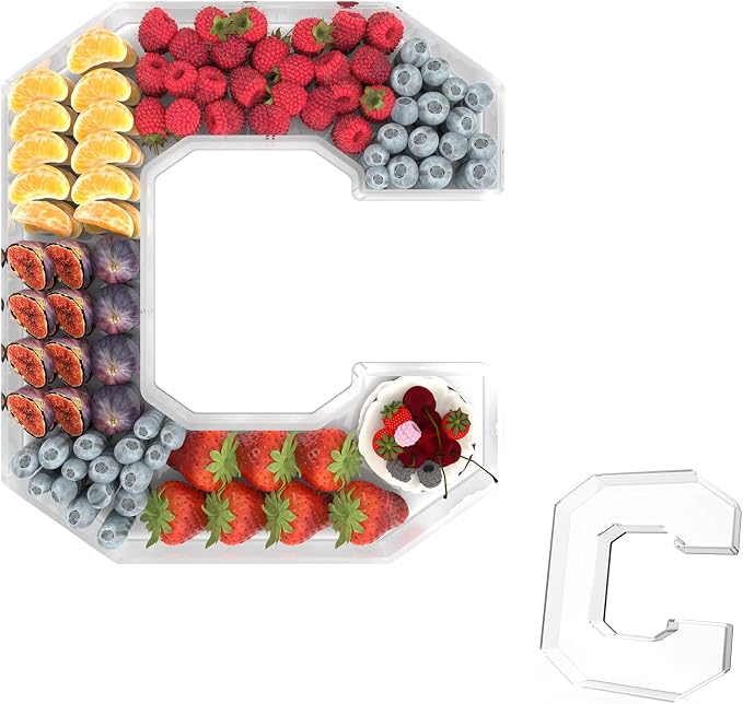 11" Acrylic Letter Charcuterie Tray, Charcuterie Letters Fillable Box by Tdsuco
